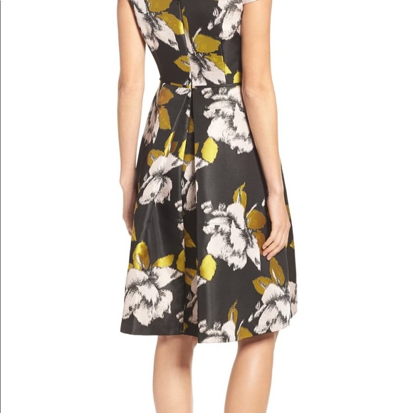 Adrianna Papell Off Shoulder Jacquard Dress - Picture 3 of 5